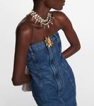 Джинсовое мини-платье Mussel Flower Area, светло-синий - фото 5