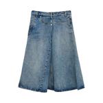 Юбка Loewe Deconstructed Skirt, Washed Denim - фото