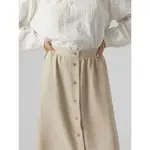 Юбка Vero Moda Melaney High Waist Long Skirt, бежевый - фото 5