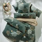 Постельное белье зеленое 1x 200x200 см + 2x 80x80 см REDBEST - фото 3