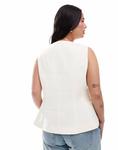 Жилет с баской ASOS DESIGN Curve цвета пахты - фото 4