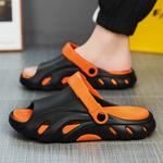 NMR Пляжные шлепанцы Men's Black Orange/White/Khaki Brown - фото 7