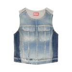 Топ Diesel De-Benedicta-S Denim Top 'Blue', синий - фото