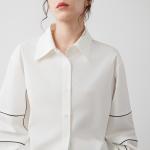 ELLE Рубашка Women's White Lapel Moderate - фото 6
