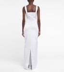 Свадебное атласное платье Rasario, белый - фото 3