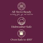 Anolon SmartStack, набор жестко анодированных сковородок для раскроя, 2 предмета, черный, черный - фото 11