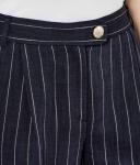 Брюки капри женские Marella из вискозы в полоску, синий - фото 4