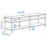 Тумба под телевизор JATTESTA IKEA, 160x40x49 см, черный - фото 7
