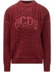 Джемпер с логотипом GCDS, красный - фото