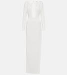 Креповое платье с вырезом Mônot, белый - фото