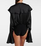 Боди с рюшами Norma Kamali, черный - фото 4