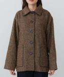 Куртка из твида в елочку Bab, цвет Brown - фото 6