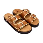 Кожаные тапочки Abate Max Mara, коричневый - фото 2