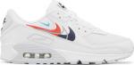 Кроссовки Air Max 90 'Multi Swoosh - White Bright Crimson', белый - фото