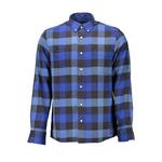 Синяя хлопковая мужская рубашка Gant - фото