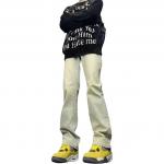 Джинсы унисекс универсальные шаблоны, белые - фото