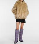 Утепленные высокие нейлоновые ботинки Miu Miu, Mirtillo - фото 2