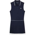 Мини-платье без рукавов с вышитым логотипом LACOSTE, синий/мультиколор - фото