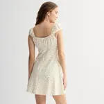 Мини-платье с короткими рукавами для девочек So, цвет ivory yellow ditsy - фото 2