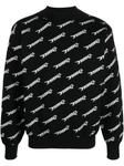 AMBUSH logo-intarsia crew-neck jumper, черный - фото