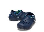 Слипоны Crocs Classic Lined Bold Check Clog - Kids', темно-синий - фото 7