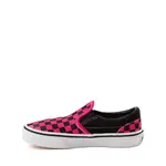 Кеды Vans Slip-On Checkerboard Skate Shoe, черный/розовый - фото