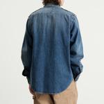 Джинсовая куртка-рубашка Maison Margiela, Vintage Medium Blue - фото 3