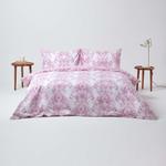 Двустороннее постельное белье Homescapes, 135x200 см, розовый - фото 2