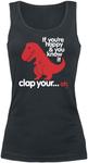 Топ Goodie Two Sleeves Sad T-Rex, черный - фото