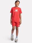 Детские хлопковые шорты с кулиской New Balance, True Red - фото 5