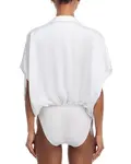 Боди-Рубашка оверсайз Norma Kamali, белый - фото 3