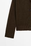 Кардиган Massimo Dutti BUTTONED V-NECK WITH LONG SLEEVES, Brown - фото 9