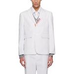 Однобортный полосатый блейзер Thom Browne, белый - фото 3