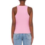 Футболка-майка женская розовая MOSCHINO - фото 4