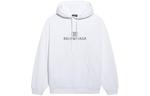 Женская толстовка с капюшоном BB Pixel Medium Fit Balenciaga, белый - фото