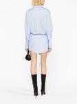 The Attico платье-рубашка мини Silvye, синий - фото 3