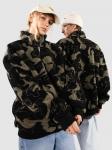 Свитер Urban Classics Oversized Pattern Teddy Troyer Half-Zip Fleece Pullover, oliveswirl - фото 2