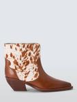 Promise Austin кожаные вестерн-ботинки до щиколотки John Lewis, Brown/Multi - фото