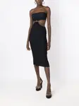 Платье миди с вырезами Amir Slama, черный - фото 2