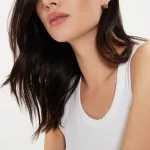 Подписные стеганые серьги-хаги COACH - фото 4