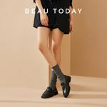 Лоферы женские абрикосовые, хаки Beau Today - фото 4