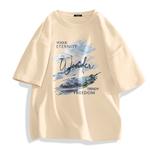 Футболка унисекс MINISO, ледниково-голубой (серые заснеженные горы) - фото 6