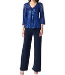 Блестящий топ в цвете «темно-синий/королевский» Joseph Ribkoff - фото 3