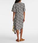 Асимметричное платье миди с принтом Dries Van Noten, черный - фото 3