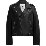 COACH Кожаная куртка женская черная - фото