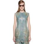 Покрытая мини-джинсовая платье Acne Studios, синий - фото 7