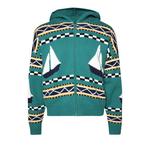 Куртка Rhude Bateau Knit Zip-Up, Emerald/Creme/Navy - фото