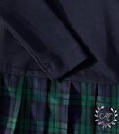 Платье плиссе в клетку Monnalisa, Blu Scuro - фото 3