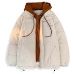 TEN MIRO Пуховик Unisex, Peacock Green+Apricot (Thin, Non-Padded) - фото 3