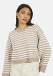 Джемпер Brave Soul CREW NECK STRIPED , Beige - фото 3